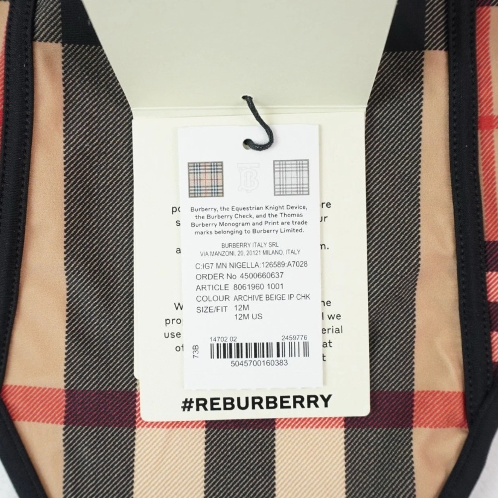 NWT [Burberry] Authentic Luxury One-Piece Swimsuit Bathing Suit Kids Toddler 12M - Picture 11 of 12